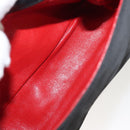 CHANEL Chain Shoulder Bag Nylon Black Gold CC Auth bs24449-11