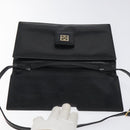 GIVENCHY Shoulder Bag Leather Black Gold Auth bs24469-15