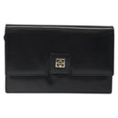 GIVENCHY Shoulder Bag Leather Black Gold Auth bs24469-2