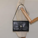 GIVENCHY Shoulder Bag Leather Black Gold Auth bs24469-21