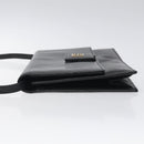 GIVENCHY Shoulder Bag Leather Black Gold Auth bs24469-5