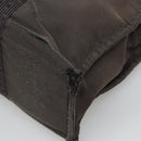HERMES Her Line MM Hand Bag Canvas Gray Silver Auth bs24473-15