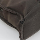 HERMES Her Line MM Hand Bag Canvas Gray Silver Auth bs24473-16