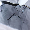 HERMES Her Line MM Hand Bag Canvas Gray Silver Auth bs24473-17