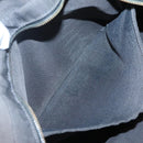 HERMES Her Line MM Hand Bag Canvas Gray Silver Auth bs24473-12