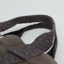 HERMES Her Line MM Hand Bag Canvas Gray Silver Auth bs24473-8