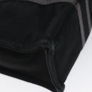 HERMES Fourre Tout PM Hand Bag Canvas Black Silver Auth bs24474-16