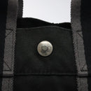 HERMES Fourre Tout PM Hand Bag Canvas Black Silver Auth bs24474-10