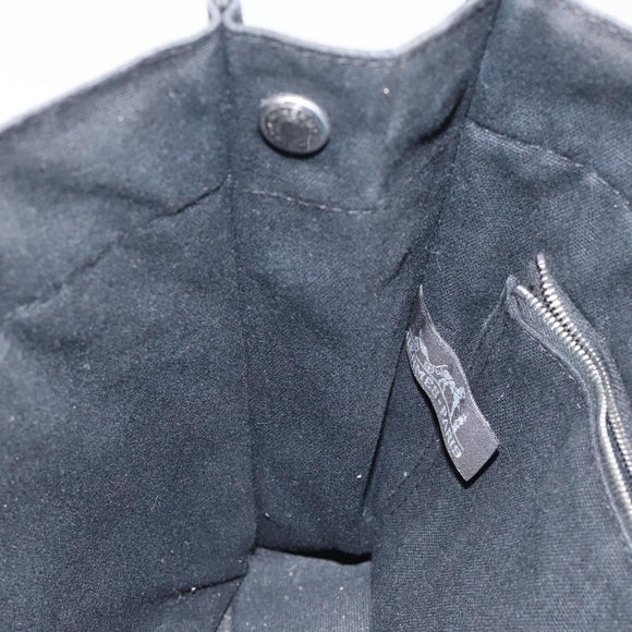 HERMES Fourre Tout PM Hand Bag Canvas Black Silver Auth bs24474