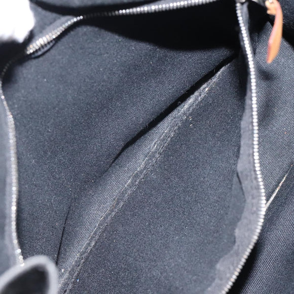 HERMES Fourre Tout PM Hand Bag Canvas Black Silver Auth bs24474