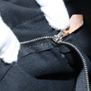 HERMES Fourre Tout PM Hand Bag Canvas Black Silver Auth bs24474-12