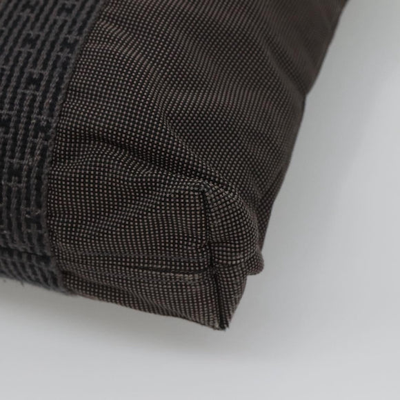 HERMES Her Line Kabas Tote Bag Canvas Gray Silver Auth bs24476