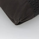 HERMES Her Line Kabas Tote Bag Canvas Gray Silver Auth bs24476-13