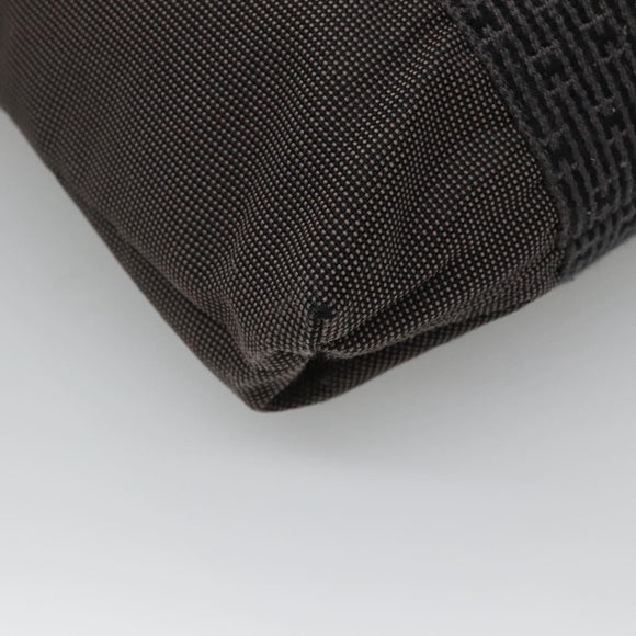 HERMES Her Line Kabas Tote Bag Canvas Gray Silver Auth bs24476