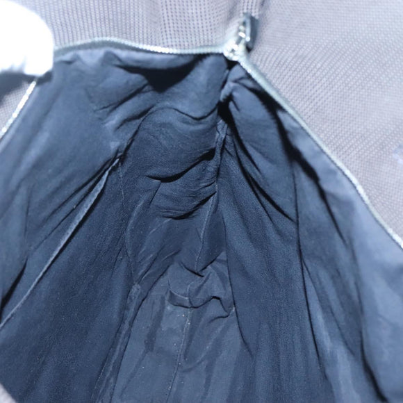 HERMES Her Line Kabas Tote Bag Canvas Gray Silver Auth bs24476