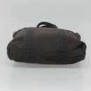 HERMES Her Line Kabas Tote Bag Canvas Gray Silver Auth bs24476-9