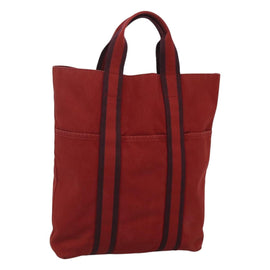 HERMES Fourre Tout cabas Tote Bag Canvas Red Navy Auth bs24477