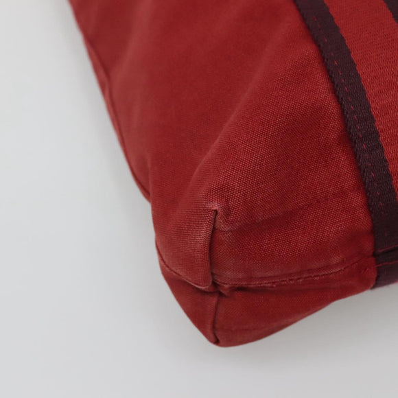 HERMES Fourre Tout cabas Tote Bag Canvas Red Navy Auth bs24477