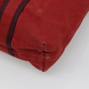 HERMES Fourre Tout cabas Tote Bag Canvas Red Navy Auth bs24477-15