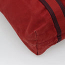 HERMES Fourre Tout cabas Tote Bag Canvas Red Navy Auth bs24477-16