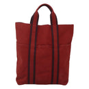 HERMES Fourre Tout cabas Tote Bag Canvas Red Navy Auth bs24477-13