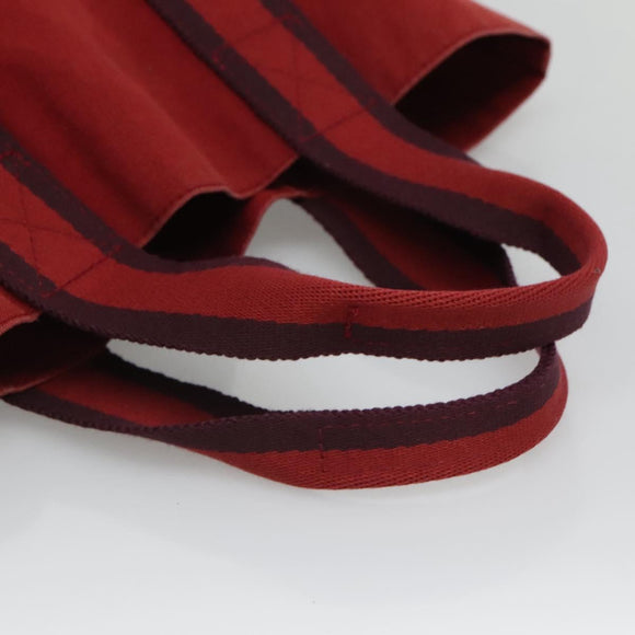 HERMES Fourre Tout cabas Tote Bag Canvas Red Navy Auth bs24477