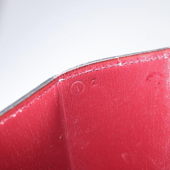 HERMES Shoulder Bag Leather Red Auth bs24478