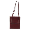 HERMES Shoulder Bag Leather Red Auth bs24478-13