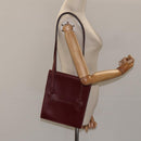 HERMES Shoulder Bag Leather Red Auth bs24478-20
