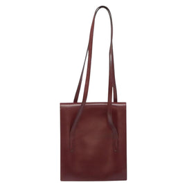 HERMES Shoulder Bag Leather Red Auth bs24478 - 0