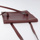 HERMES Shoulder Bag Leather Red Auth bs24478-6