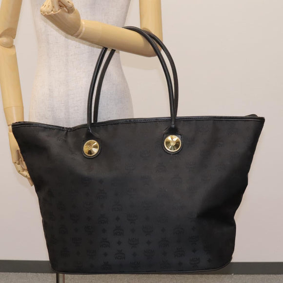 MCM Tote Bag Nylon Black Auth bs24480