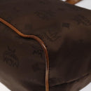 MCM Logogram Vicetos Hand Bag Nylon Brown Gold Auth bs24481-9