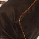MCM Logogram Vicetos Hand Bag Nylon Brown Gold Auth bs24481-16