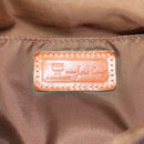 MCM Logogram Vicetos Hand Bag Nylon Brown Gold Auth bs24481-17