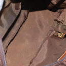 MCM Logogram Vicetos Hand Bag Nylon Brown Gold Auth bs24481-11