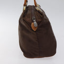 MCM Logogram Vicetos Hand Bag Nylon Brown Gold Auth bs24481-3