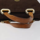 MCM Logogram Vicetos Hand Bag Nylon Brown Gold Auth bs24481-7