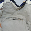 PRADA Canapa GM Hand Bag Canvas Blue Gold Auth bs24485-18