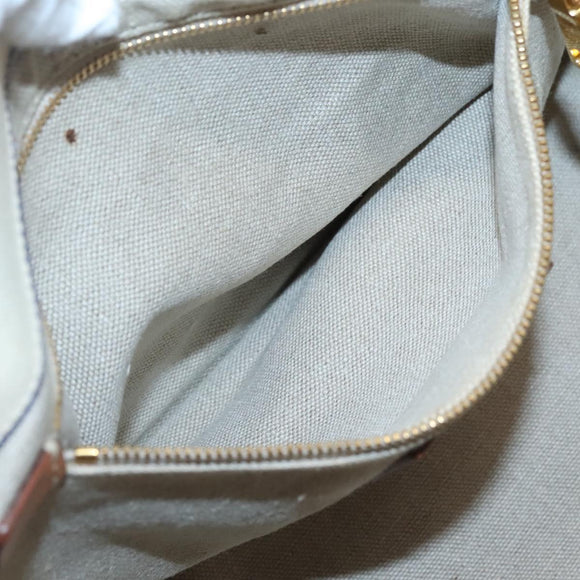 PRADA Canapa GM Hand Bag Canvas Blue Gold Auth bs24485