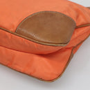 PRADA Shoulder Bag Nylon Orange Silver Auth bs24487-10
