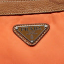 PRADA Shoulder Bag Nylon Orange Silver Auth bs24487-17
