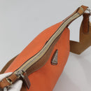 PRADA Shoulder Bag Nylon Orange Silver Auth bs24487-6