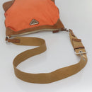 PRADA Shoulder Bag Nylon Orange Silver Auth bs24487-7
