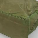 PRADA Shoulder Bag Nylon Khaki Silver Auth bs24489-8