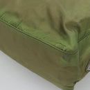 PRADA Shoulder Bag Nylon Khaki Silver Auth bs24489-16