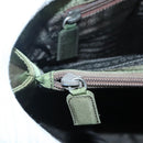 PRADA Shoulder Bag Nylon Khaki Silver Auth bs24489-19