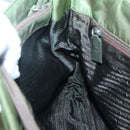 PRADA Shoulder Bag Nylon Khaki Silver Auth bs24489-22