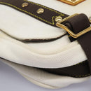 LOUIS VUITTON Antigua Buzas PM Shoulder Bag Canvas White M40042 Auth bs24492-15