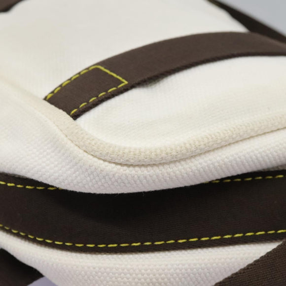 LOUIS VUITTON Antigua Buzas PM Shoulder Bag Canvas White M40042 Auth bs24492